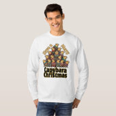 Frohe Capybara Weihnachten T-Shirt (Vorne ganz)