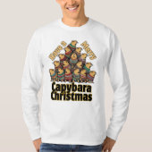 Frohe Capybara Weihnachten T-Shirt (Vorderseite)