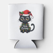 Frohe Catmas Black Cat Weihnachten Weihnachten Wei Dosenkühler (Vorderseite)