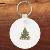 Frohe Catmas lustige Weihnachtsbaum, Cats Xmas Meo Schlüsselanhänger (Vorderseite)