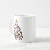 Frohe Catmas Niedliche Katze Weihnachtsbaum Urlaub Kaffeetasse (Vorderseite Links)