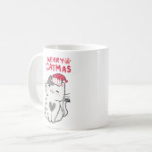 Frohe Catmas Niedliche Weihnachten Kaffeetasse (Vorderseite Links)