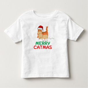 Frohe Catmas Weihnachten Funny Baby Bodysuit Kleinkind T-shirt
