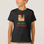 Frohe Catmas Weihnachten Funny Funny T - Shirt (Vorderseite)