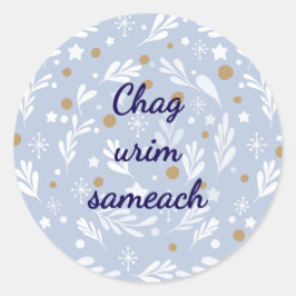 Frohe Chanukka Chanukka-Sticker Runder Aufkleber