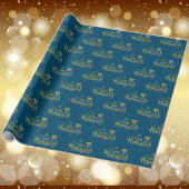 Frohe Chanukka Menora Geschenkpapier