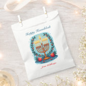 🕎 Frohe Chanukka Menora & Kranz Geschenktütchen (Ausgeschnitten)