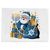 Frohe Chanukka Santa  Große Geschenktüte (Rückseite)