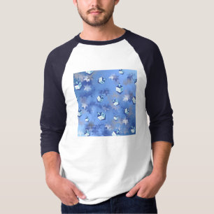 Frohe Chanukka Sternschnuppen und Dreidel T-Shirt