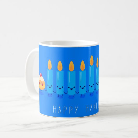 Frohe Chanukka-Tasse Kaffeetasse (Vorderseite Links)