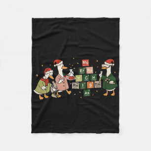 Frohe Chem Weihnachts Gans Chemie Weihnachten Wiss Fleecedecke