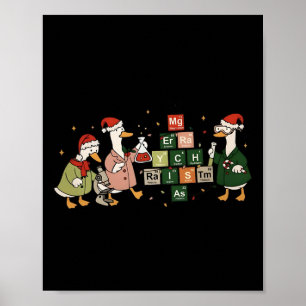 Frohe Chem Weihnachts Gans Chemie Weihnachten Wiss Poster