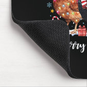Frohe Chickmas Weihnachtsgebäck Coquette Hühnchen Mousepad (Ecke)