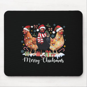 Frohe Chickmas Weihnachtsgebäck Coquette Hühnchen Mousepad