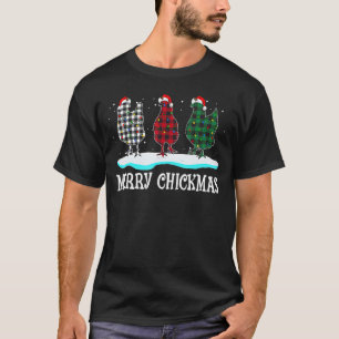 Frohe Chickmas Weihnachtsgebäck Leuchten T-Shirt