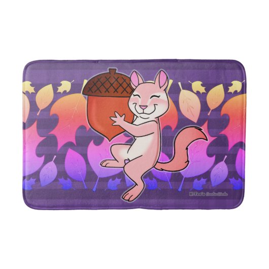 Frohe Chipmunk - Badematte (Vorderseite)