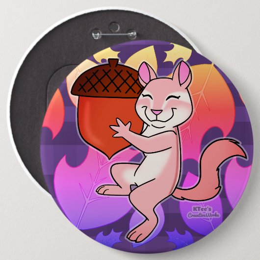 Frohe Chipmunk - Button (Vorne & Hinten)