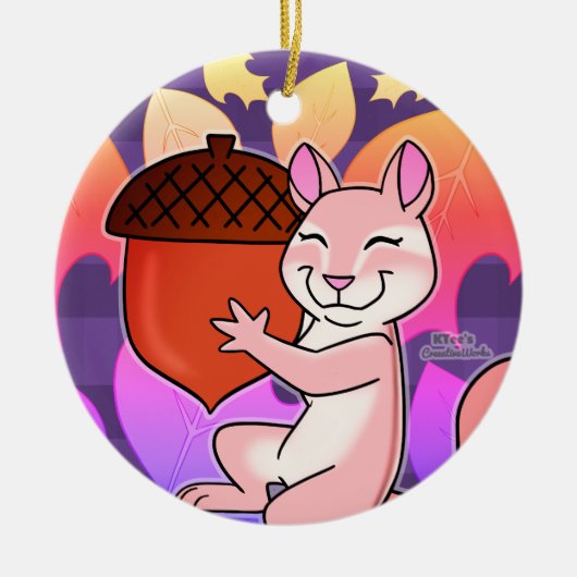 Frohe Chipmunk - Keramik Ornament (Vorne)