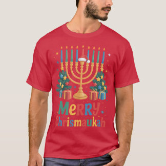 Frohe Chrismukkah 2025 Fröhliche Hanukkah Weihnach T-Shirt