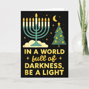 Frohe Chrismukkah Fröhliche Weihnachten Frohes Cha Karte