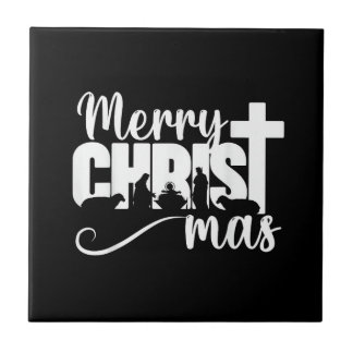 Frohe Christ Mas Christlich Weihnachten Jesus Chri Fliese