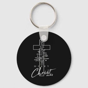 Frohe Christ Mas Christlich Weihnachten Jesus Chri Schlüsselanhänger