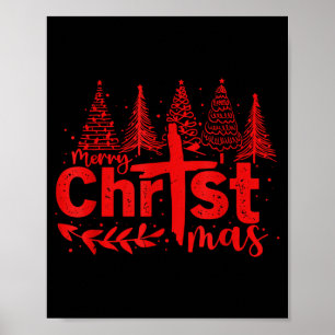 Frohe Christ Mas Christliche Weihnachten Jesus Chr Poster