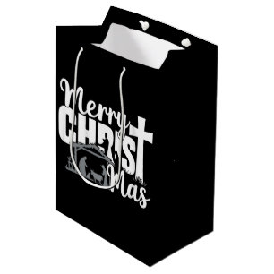 Frohe Christ Mas christliches Weihnachten Jesus Fa Mittlere Geschenktüte