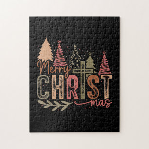 Frohe Christ Mas Weihnachten Christlicher Glaube J Puzzle