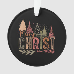 Frohe Christ Weihnachten Christlich Glaube Jesus C Ornament