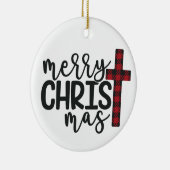 Frohe Christi-mas-Keramik Ornament (Rechts)