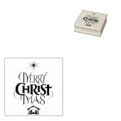 Frohe Christliche Weihnachtskalligrafie Religiös Gummistempel (Stempel)