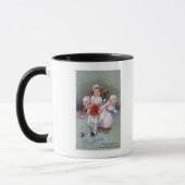 Frohe ChristmasLittle Kids Ice Skaten Tasse (Links)