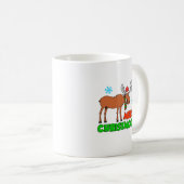 Frohe Christmoose Niedliche Ferienwohnung Kaffeetasse (VorderseiteRechts)