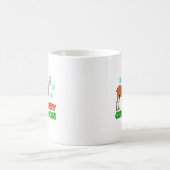 Frohe Christmoose Niedliche Ferienwohnung Kaffeetasse (Mittel)