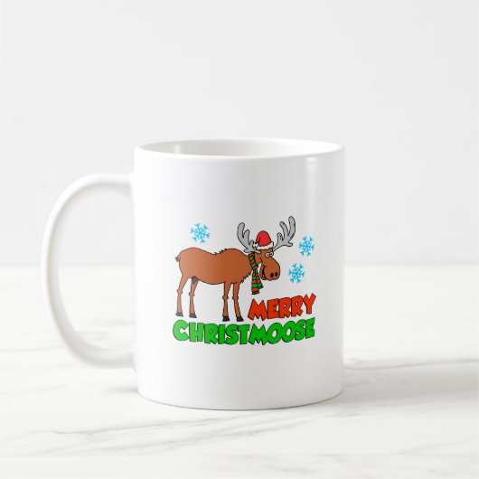 Frohe Christmoose Niedliche Ferienwohnung Kaffeetasse (Links)