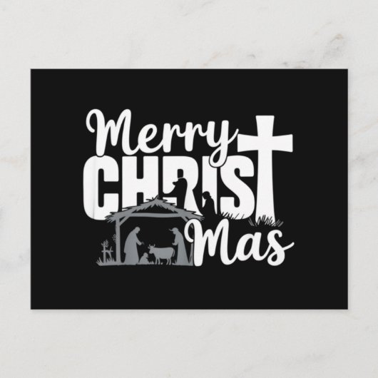 Frohe Christus Mas Christlich Weihnachten Jesus Fa (Vorderseite)