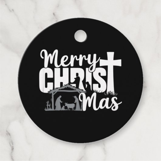 Frohe Christus Mas Christlich Weihnachten Jesus Fa Geschenkanhänger (Vorderseite)