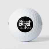 Frohe Christus Mas Christlich Weihnachten Jesus Fa Golfball (Vorderseite)