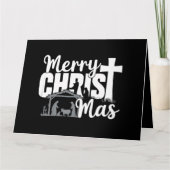 Frohe Christus Mas Christlich Weihnachten Jesus Fa Karte (Vorderseite)