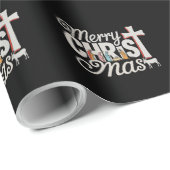 Frohe Christus Mas Christlich Weihnachten Jesus Xm Geschenkpapier (Rolleneckpunkt)