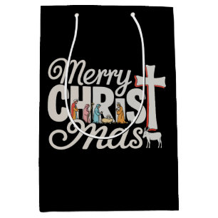 Frohe Christus Mas Christlich Weihnachten Jesus Xm Mittlere Geschenktüte