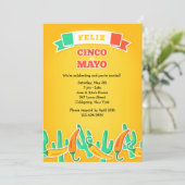 Frohe Cinco de Mayo Einladung (Stehend Vorderseite)