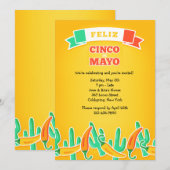 Frohe Cinco de Mayo Einladung (Vorne/Hinten)