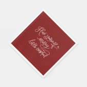 Frohe Cocktail Weihnachts-Drink Bar Napkin Serviette (Ecke)