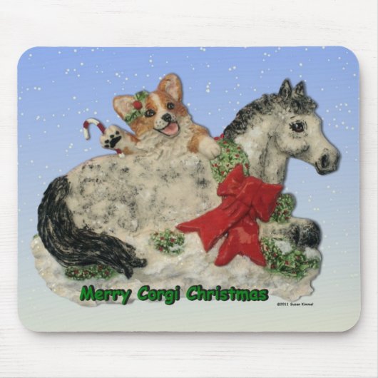 Frohe Corgi-Weihnachten! Mousepad (Vorne)