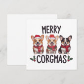 Frohe Corgmas Santa Hut Weihnachten Corgi Hundemut (Vorne/Hinten)