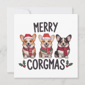 Frohe Corgmas Santa Hut Weihnachten Corgi Hundemut (Vorderseite)