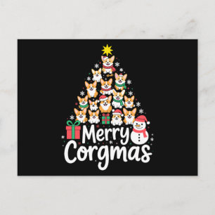 Frohe Corgmas Weihnachten Corgi Hund Baum Schneema
