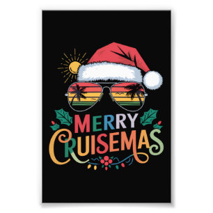 Frohe Cruisemas 2024 Weihnachten Santa Rentier  Fotodruck